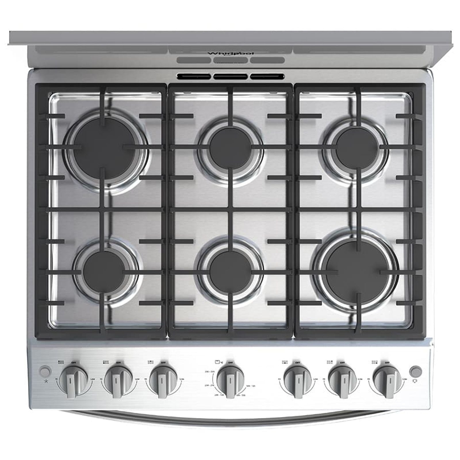 ▷ Whirlpool Cocina Gas 30 Acero Inoxidable 6 Quemadores